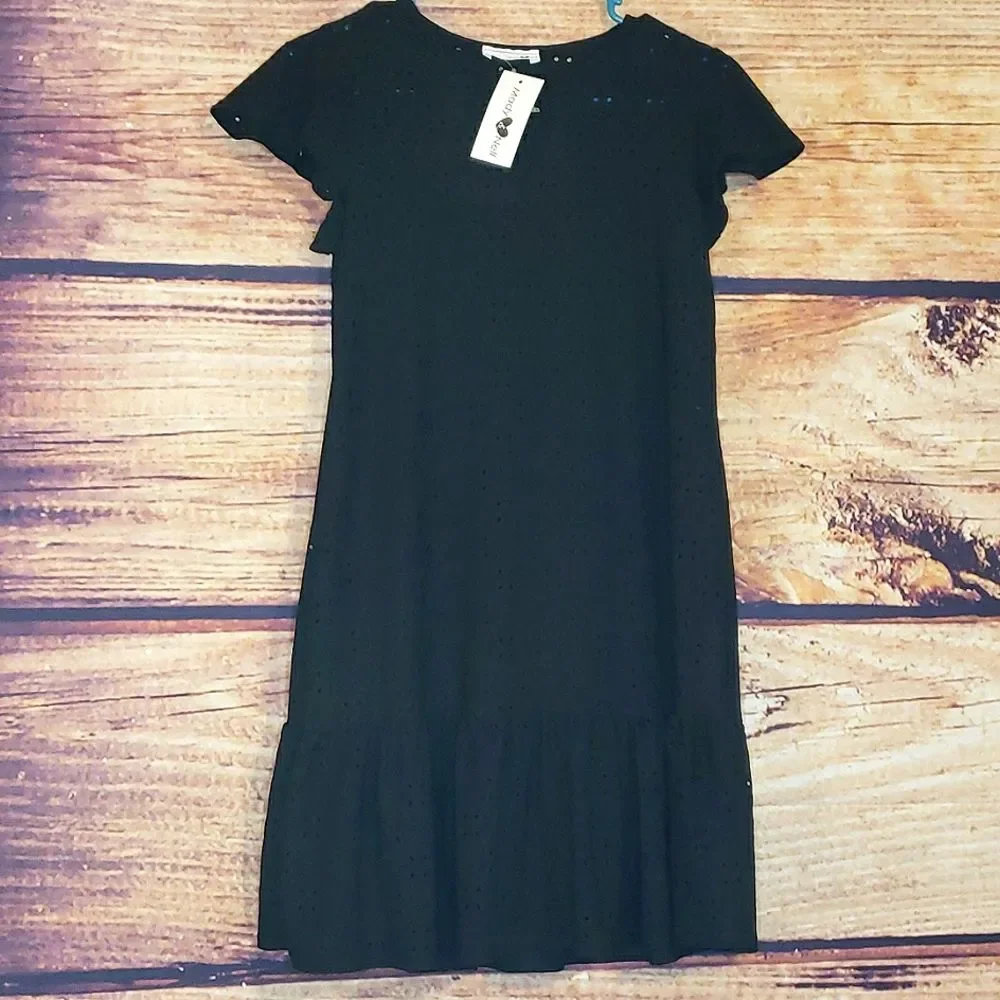 NWT Mady and Nell Black Eyelet Fabric